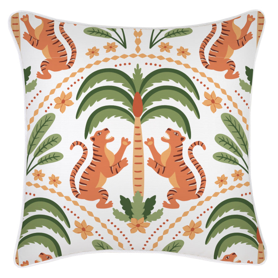 Cushion Cover-With Piping-Tiger Tree White-45cm x 45cm