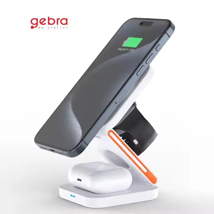3 in 1 Wireless Charging Station  Charge Phone, Watch & Earbuds on One Sleek Stand