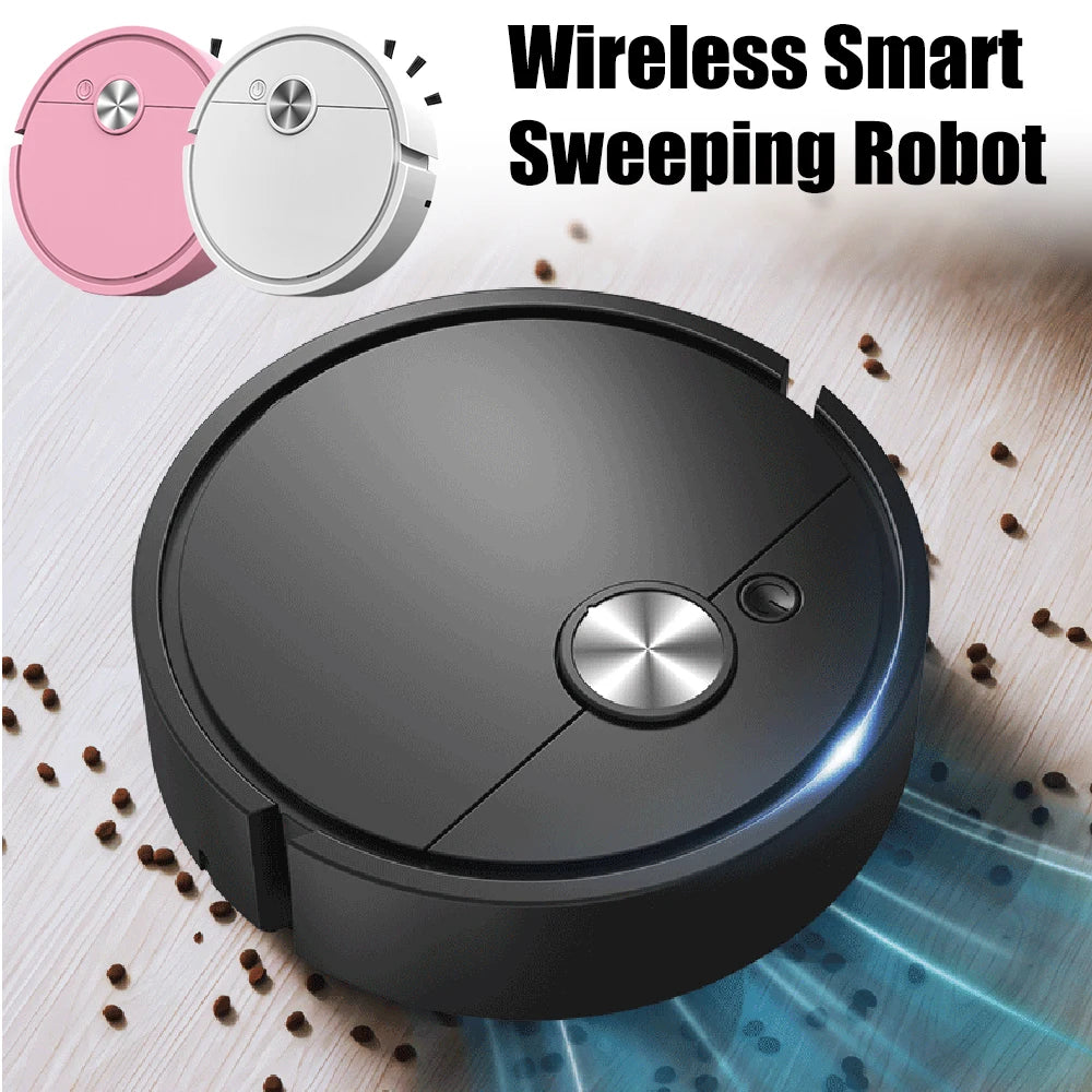 3 In 1 Smart Sweeping Robot Wireless Assistant Mopping Cleaner Easy To Use Mini Cleaning Machine For Carpet Hard Floors Pet Hair