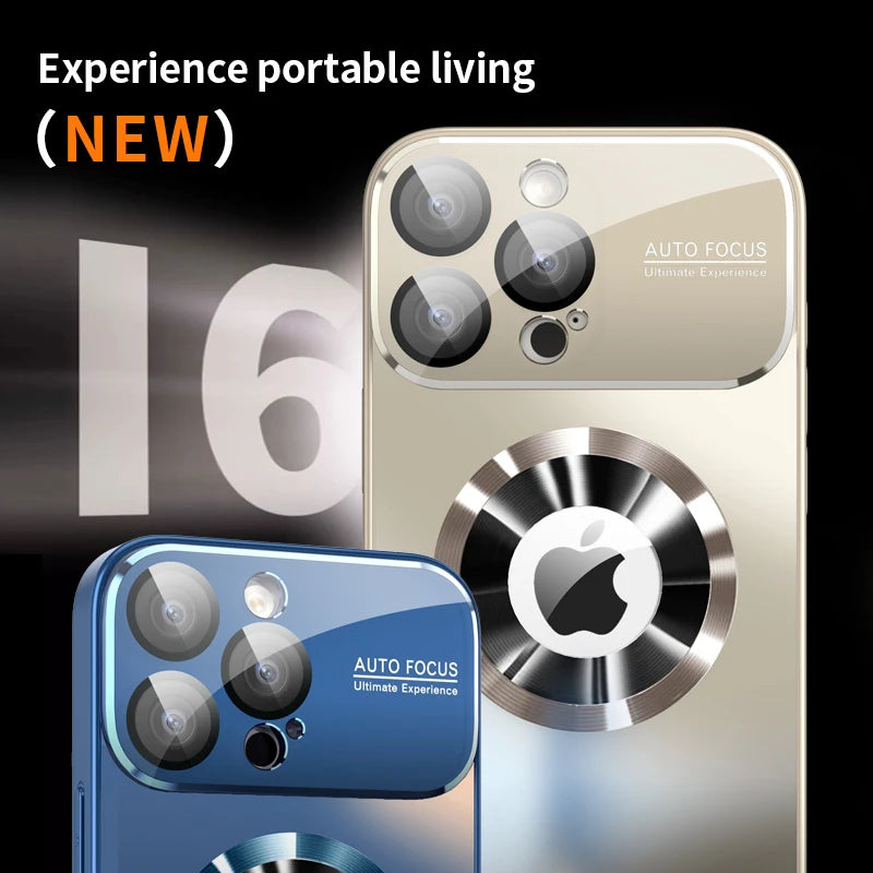 New Titanium Metallic Color Matte Case for iPhone 17 16 15 14 Plus 13 12 Pro Max Magnetic Case for Magsafe Lens Protection Case