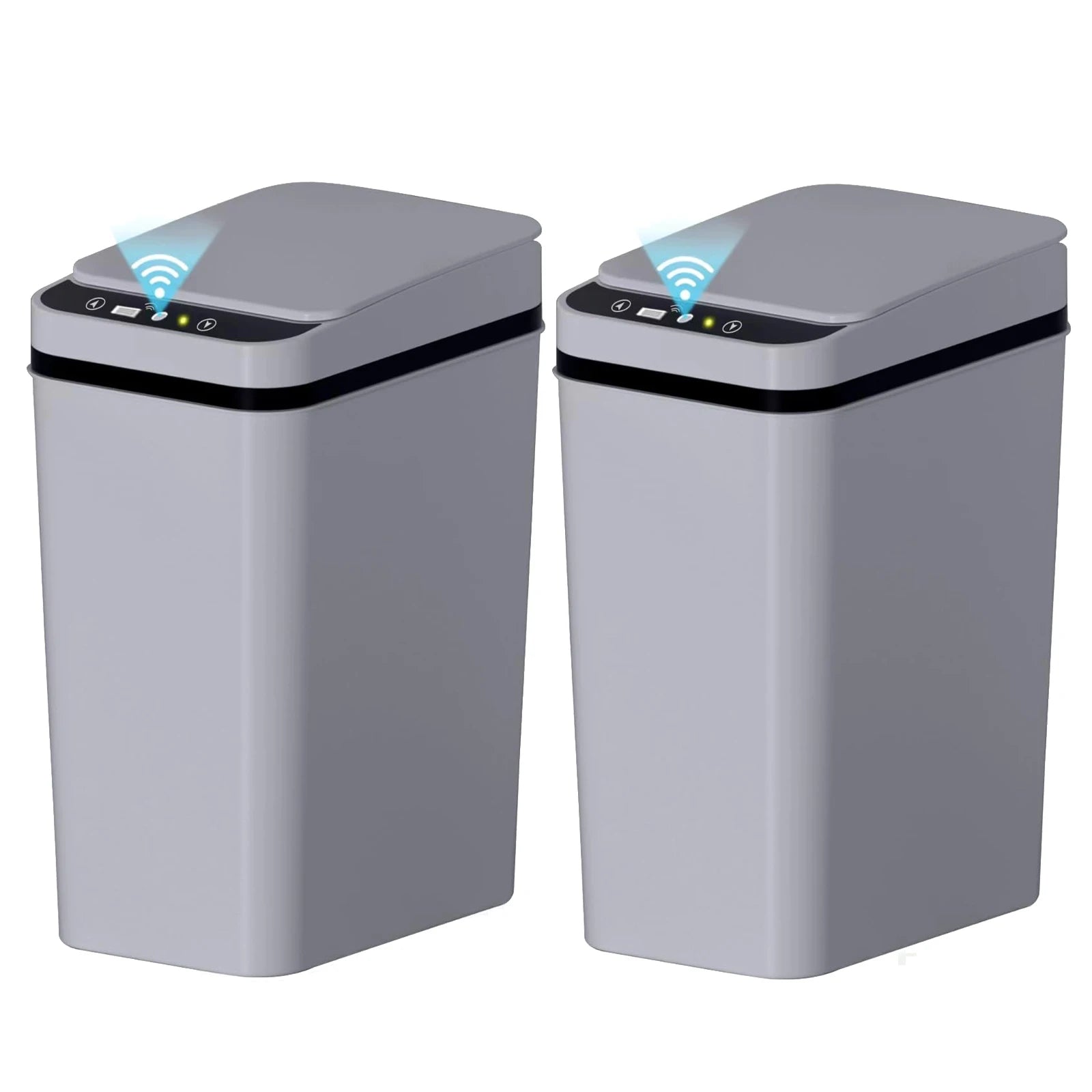 Bathroom Trash Can, 12L Automatic Motion Sensor Touchless Waterproof Trash Bin with Lid, Smart Electric Trash Can for Kitchen