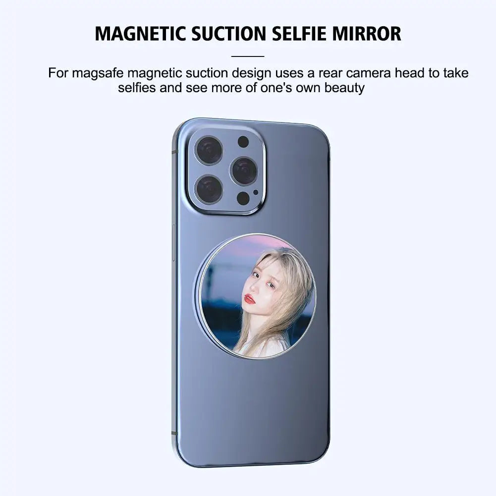Magnetic Phone Selfie Mirror for Magsafe for IPhone 12-15 Cellphone Back Camera Mirror for Wide Angle Selfie Vlogging Video