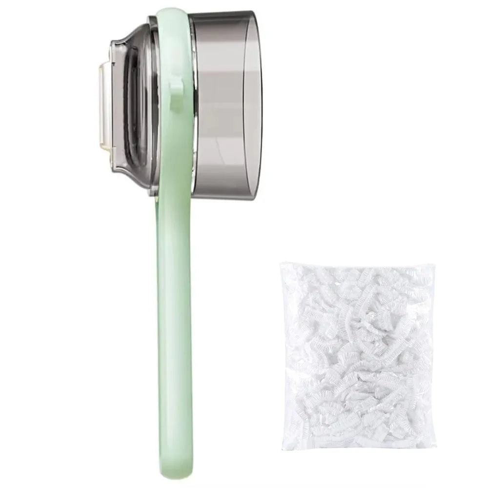 Multifunctional Vegetables Peeling Tool with 500pcs Disposable Food Cover Paring Fruit Peeler with Storage Box Sharp Manual