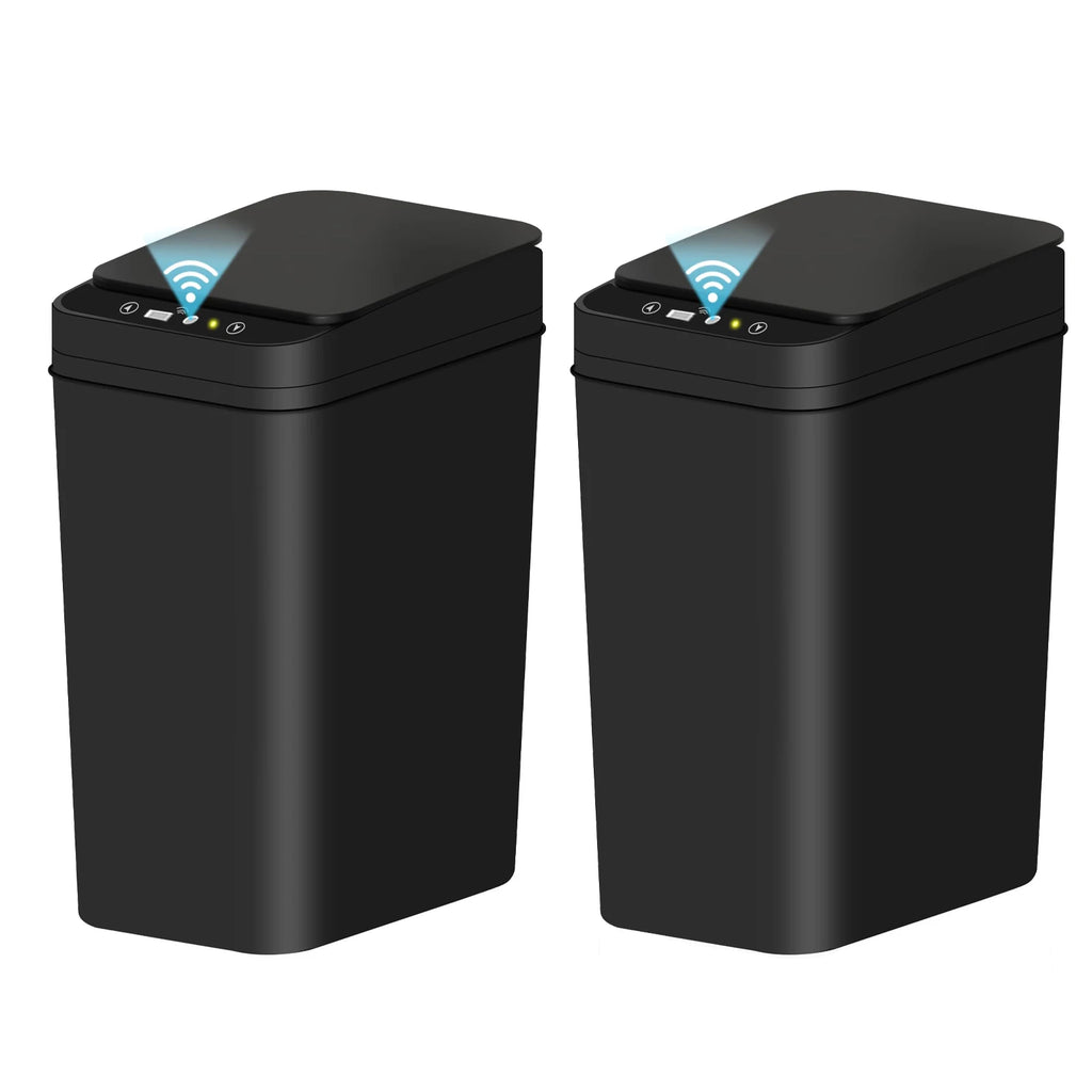 Bathroom Trash Can, 12L Automatic Motion Sensor Touchless Waterproof Trash Bin with Lid, Smart Electric Trash Can for Kitchen