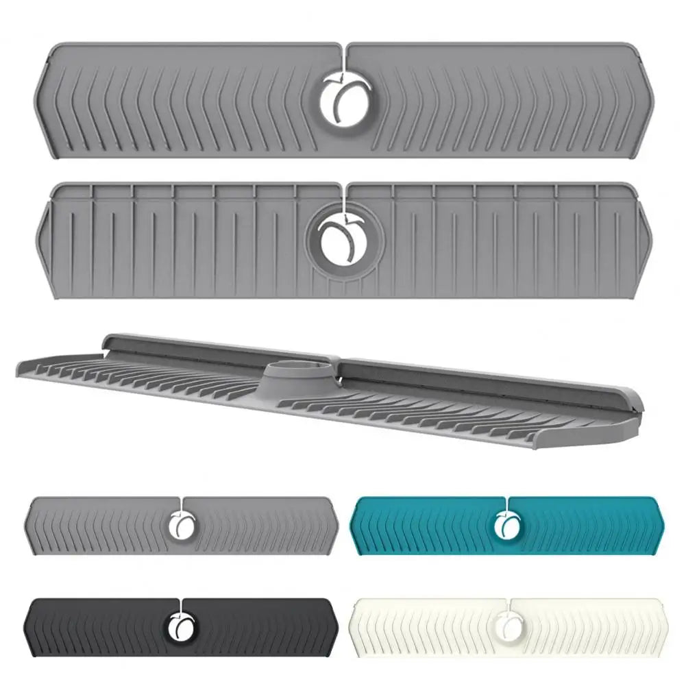 Faucet Drain Pad Easy Installation Convenient Silicone Sink Faucet Drip Catcher Tray Splash Guard Behind Faucet For Home Kitchen