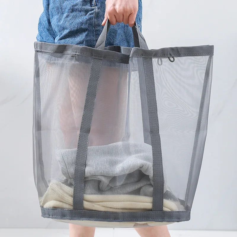 The Household Laundry Basket Is Foldable, Wall-mounted, Portable and Has A Large Capacity for Storing Clothes in The Bathroom