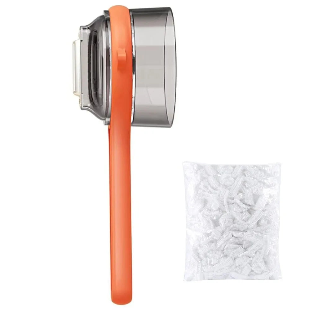 Multifunctional Vegetables Peeling Tool with 500pcs Disposable Food Cover Paring Fruit Peeler with Storage Box Sharp Manual