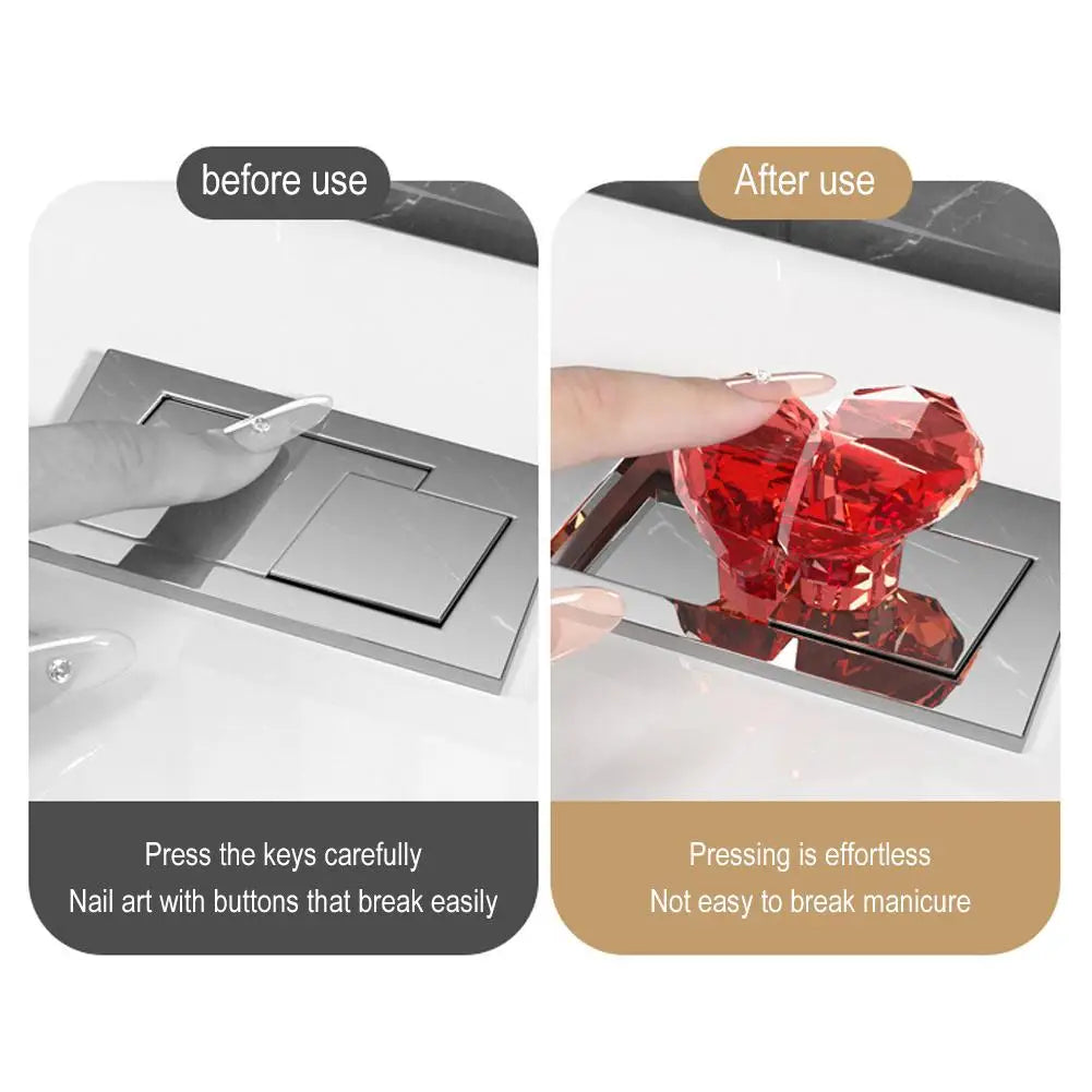 Toilet Press Button Heart Shaped Handle Toilet Press Tool For Toilet Bathroom Water Tank Buttons Flush Replacement Accessories