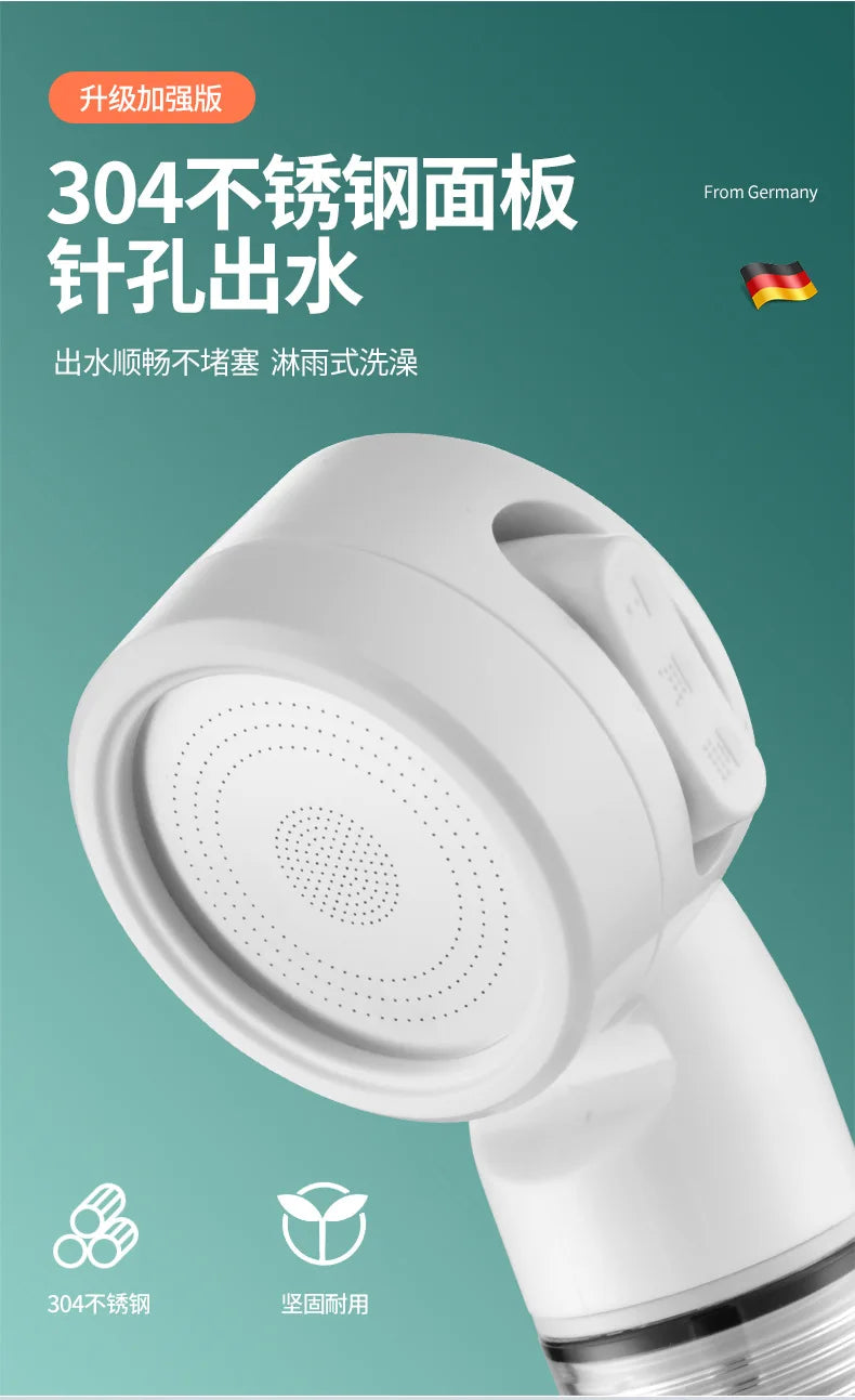 Portable Shower Head for Travel Business Trip 3 Modes High Pressure Spray Nozzles Replace Hotel Shower Mini Bathroom Showerhead